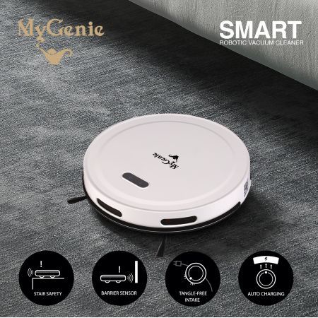 MyGenie Smart Robotic Vacuum Cleaner - White