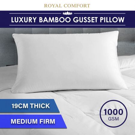 Luxury - Bamboo Gusset Pillow - Single Pack