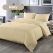 Royal Comfort Blended Bamboo Quilt Cover Sets -Dark Ivory-Double