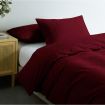 Royal Comfort Vintage Washed 100 % Cotton Quilt Cover Set Single - Mulled Wine