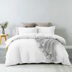 Royal Comfort Vintage Washed 100 % Cotton Quilt Cover Set Queen - White