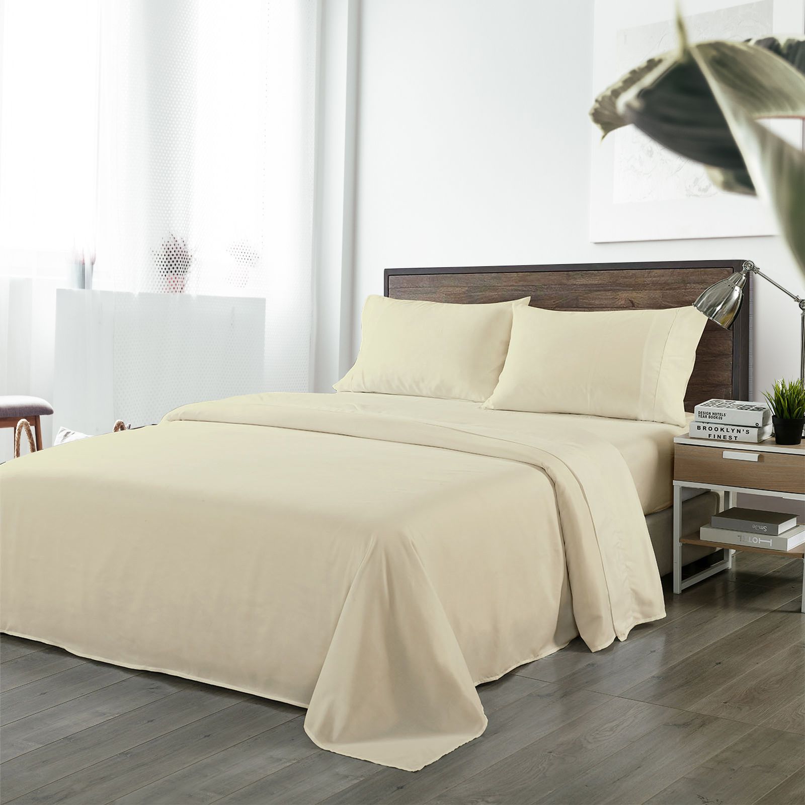 Royal Comfort Blended Bamboo Sheet Set Dark Ivory - Double