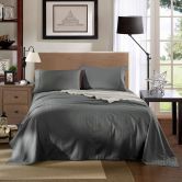 KENSINGTON 1200TC COTTON SHEET SET IN STRIPE-DOUBLE - CHARCOAL