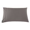 KENSINGTON 1200TC COTTON SHEET SET IN STRIPE-DOUBLE - CHARCOAL