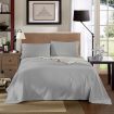 KENSINGTON 1200TC COTTON SHEET SET IN STRIPE-QUEEN - SILVER (GREY)