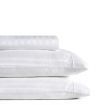 Royal Comfort Damask Stripe Cotton Blend 3-Piece Sheet Set | King | White