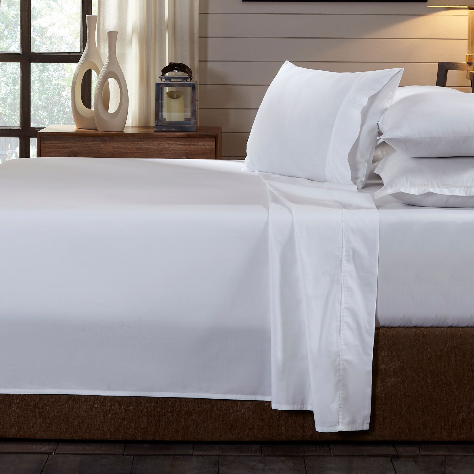 Royal Comfort - 250TC 100% Organic Cotton 4 Piece Sheet Set - Double - White