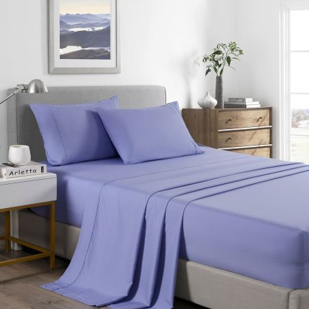 Royal Comfort Bamboo Cooling 2000TC Sheet Set - Queen-Mid Blue