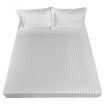 Royal Comfort 1200 Thread count Damask Stripe Cotton Blend sheet sets Queen White