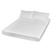 Royal Comfort 1200 Thread count Damask Stripe Cotton Blend sheet sets Queen White