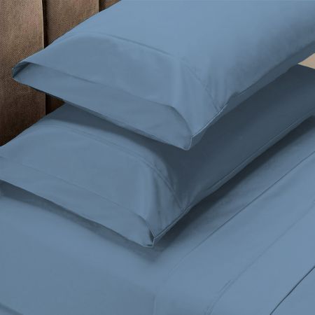 Royal Comfort 1500 TC Cotton Rich Fitted sheet 4 PC Set Queen-Indigo