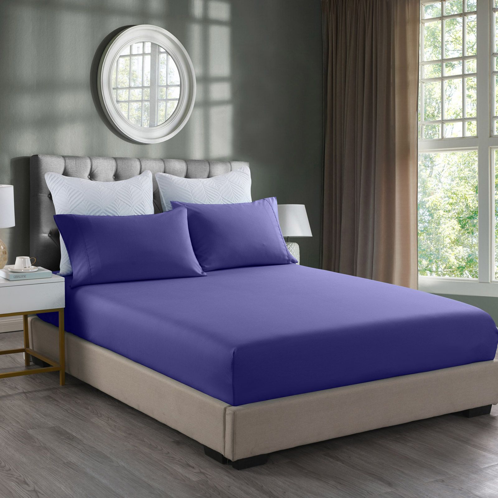 Royal Comfort Bamboo Cooling 2000TC 3-Piece Combo Set - King-Royal Blue