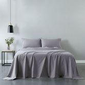 Royal Comfort Vintage Washed 100 % Cotton Sheet Set Single - Grey