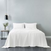 Royal Comfort Vintage Washed 100 % Cotton Sheet Set Double - White