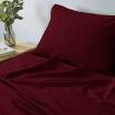 Royal Comfort Vintage Washed 100 % Cotton Sheet Set Double - Mulled Wine