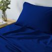 Royal Comfort Vintage Washed 100% Cotton Sheet Set Queen - Royal Blue