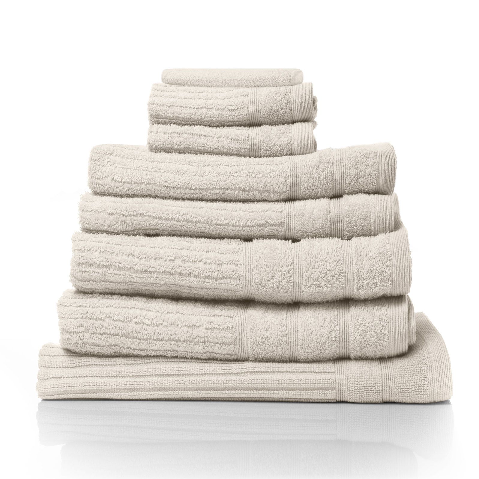 Royal Comfort Eden Egyptian Cotton 600 GSM 8 Piece Towel Pack Beige