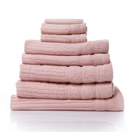 Royal Comfort Eden Egyptian Cotton 600 GSM 8 Piece Towel Pack Blush
