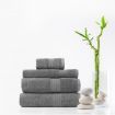 Royal Comfort Cotton Bamboo Towel 4pc Set - Charcoal