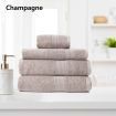 Royal Comfort Cotton Bamboo Towel 4pc Set - Champagne