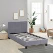 Milano Sienna Luxury Bed with Headboard (Model 2) - Grey No.28 - Single