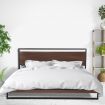 Milano Decor Azure Bed Frame with Headboard - Black - Single