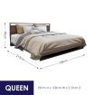 Milano Decor Azure Bed Frame with Headboard - Black - Queen
