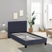 Milano Sienna Luxury Bed with Headboard (Model 2) - Charcoal No.35 - Single