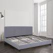 Milano Sienna Luxury Bed with Headboard (Model 2) - Grey No.28 - Queen