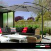 Milano Outdoor - Outdoor 3 Meter Hanging and Folding Umbrella Colour - Grey