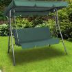 Milano Outdoor Steel Swing Chair - Dark Green (1 Box)