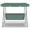 Milano Outdoor Steel Swing Chair - Dark Green (1 Box)