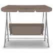 Milano Outdoor Steel Swing Chair -  Coffee (1 Box)