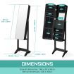 Mirror Jewellery Cabinet Organiser LED 146cm BLACK