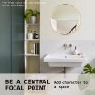 Wall Mirror Round Aluminum Frame Bathroom 50cm GOLD