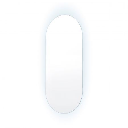 LED Wall Mirror Oval Anti-Fog Bathroom 45 x 100cm BLACK