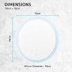 LED Wall Mirror Round Anti-Fog Bathroom 70cm