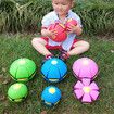 Kids Flat Throw Disc Ball Flying UFO Magic Balls With Led Light For Children's Toy Balls Boy Girl Outdoor Sports Toys Gift Color Blue