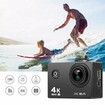 4K Ultra HD Water Resistant Sports Wi Fi Action Camera with 2 Inch Display (16MP, Black)