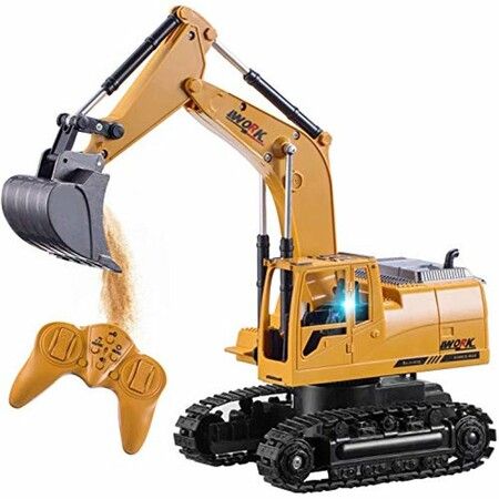 Remote Control Excavator RC Toy 1:24 Excavator 8 Channel Remote Excavator RC Truck for Kids
