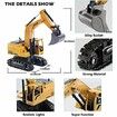 Remote Control Excavator RC Toy 1:24 Excavator 8 Channel Remote Excavator RC Truck for Kids
