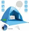 UPF 50+ Easy pop up Beach Tent Portable Sun Shade Sport Shelter Camping Shelter Beach Umbrella for Outdoors with Carry Bag Color Blue