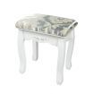 Makeup & Stool Dressing Table 3 Mirror 7 Drawers JULIA WHITE