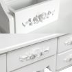 Makeup & Stool Dressing Table 3 Mirror 7 Drawers JULIA WHITE