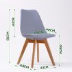 4X Retro Dining Cafe Chair Padded Seat GREY