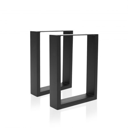 2 X Coffee Dining Table Legs Bench Box DIY Steel Metal 30 x 40cm BLACK