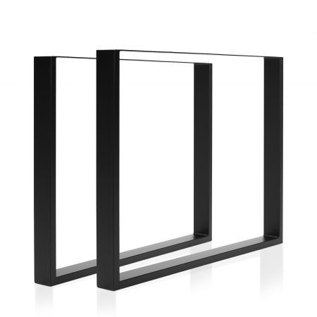 2 X Coffee Dining Table Legs Bench Box DIY Steel Metal 90 x 71cm BLACK