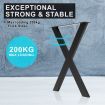 2 X Coffee Dining Table Legs Bench X-Shape DIY Steel Metal 60 x 71cm BLACK