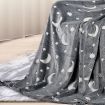 DreamZ Throw Blanket Soft Warm Large Sofa Flannel Glow in the Dark Large