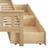 Levede 2x Bed Frame Storage Drawers Wooden Timber Trundle For Bed Frame Base